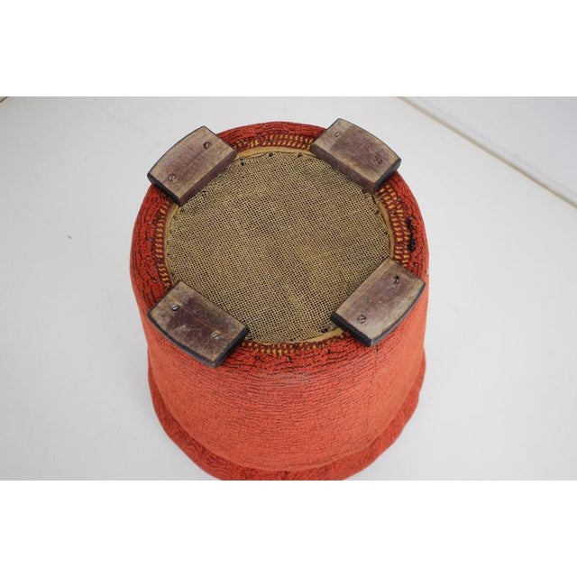 Wood Art Deco Stool attributed to Jindřich Halabala, 1940s For Sale - Image 7 of 9