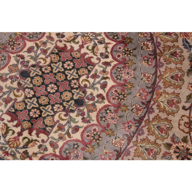 Art Nouveau 1990's Pak-Persian Gray/Drk.green Wool Rug - 8'10'' X 12'5'' For Sale - Image 4 of 9