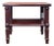 Oriental Rosewood Brown Square Legs Rectangular Side Table Display Stand For Sale