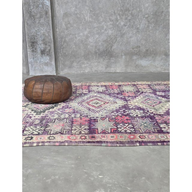 1980s Lavender Moroccan Wool Rug - For Sale - Image 4 of 8