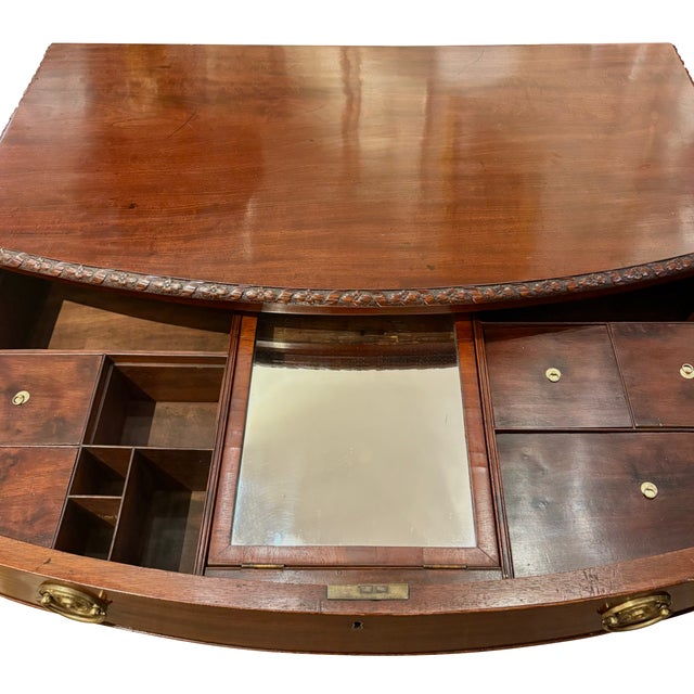 Traditional Antique George III Mahogany Beau Brummell Chest of Drawers For Sale - Image 3 of 4