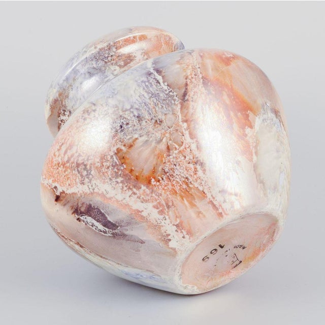 Art Deco Marmor Ceramic Vase Arabia, Finland, 1933 For Sale - Image 6 of 8