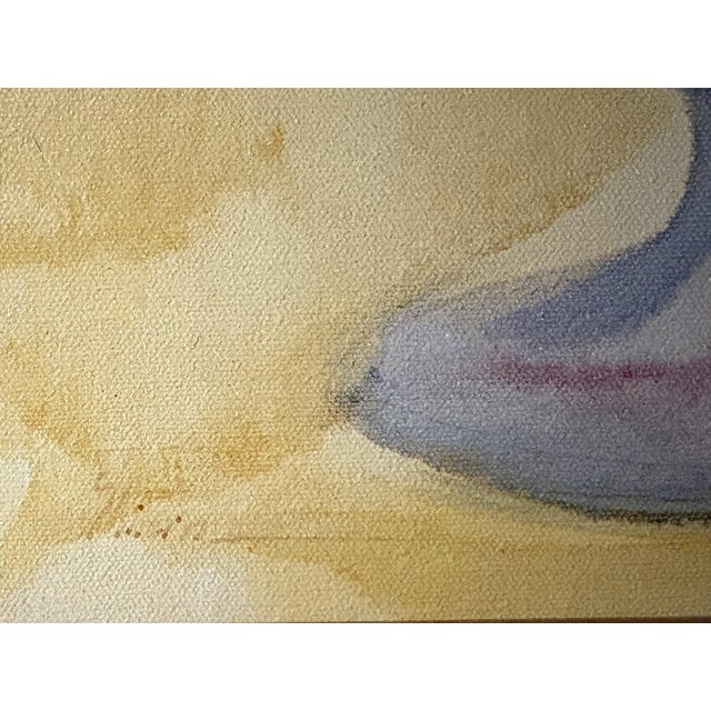 CONTEMPORARY 1970s IMPRESSIONIST STILL LIFE PAINTING Flower Vase & Fruit Bowl Contemporary impressionist still life...