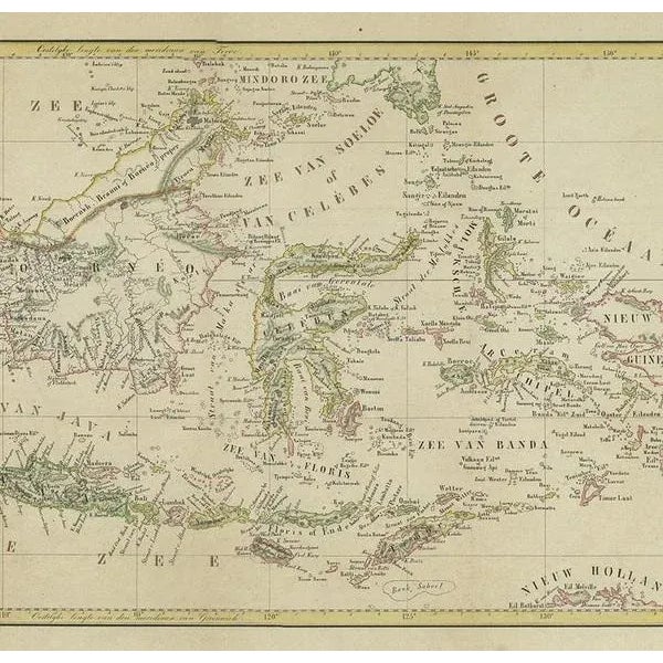 Antique Map of the East Indies by Van Der Aa, 1849 For Sale - Image 4 of 5