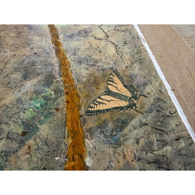 “The Haunt of the Butterfly” — Vintage Signed Original Mixed-Media Botanical Collage For Sale - Image 10 of 16