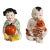 Vintage Pair Asian Hand Painted Porcelain Lucky Children Longevity Feng-Shui Figurines For Sale
