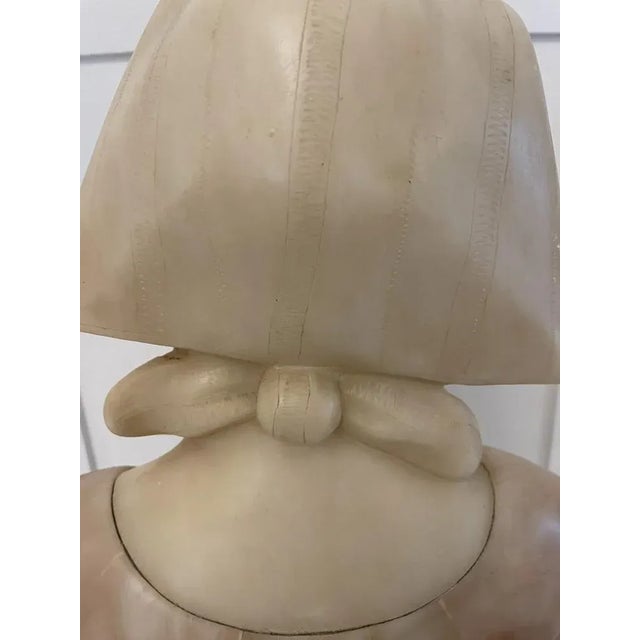 Antique Victorian Alabaster Bust, 1860 For Sale - Image 11 of 12