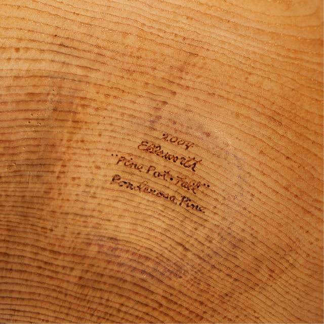 Wood David Ellsworth Mid Century Hollow Form Vessel Pine Pot For Sale - Image 7 of 7