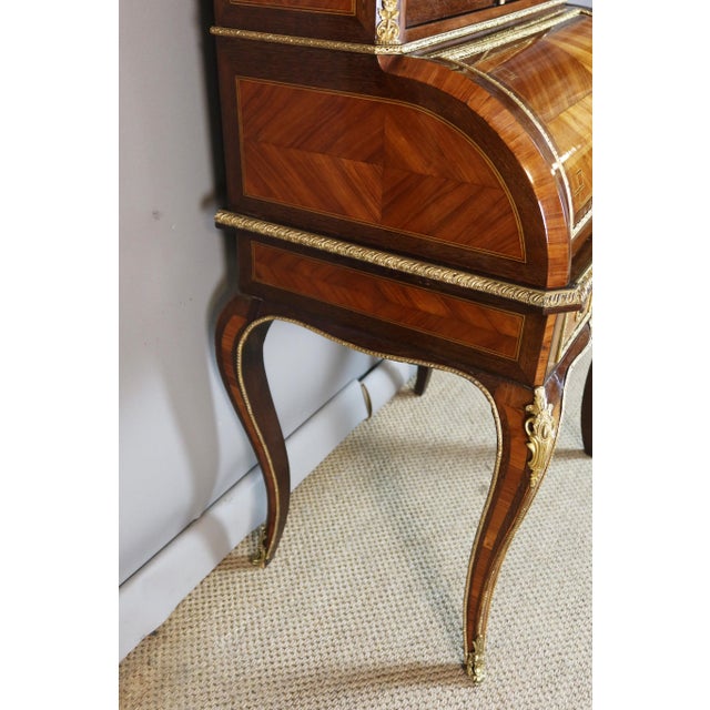 Napoleon III Brown Wood Desk For Sale - Image 15 of 16