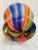 1970s Vintage Millefiori Striped Italian Murano Attributed Heavy Glass Paperweight Vase For Sale - Image 5 of 11