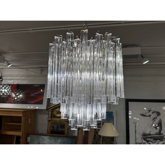 Design Plus Gallery presents a Vintage Chandelier by Underwriters Laboratories. In the style of Italian Murano Chandeliers...