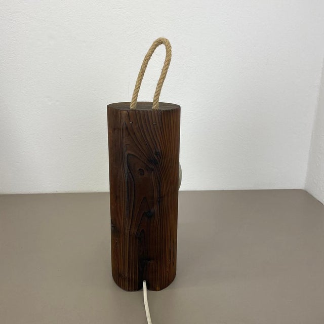 Large Organic Sculptural Pine Wooden Table Light attributed to Temde Lights, Germany, 1970s For Sale - Image 13 of 18
