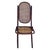 Victorian child-size Thonet number 01 folding chair with woven cane seat and backrest. It features an elegant, sculptural...