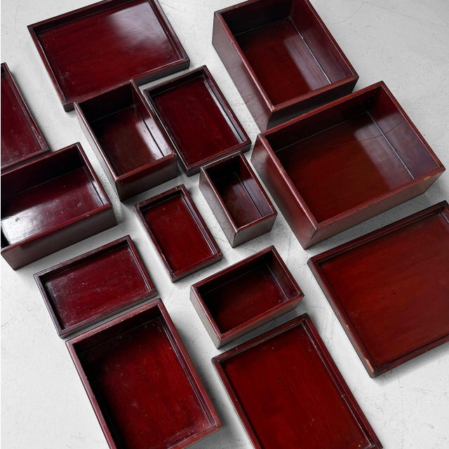 Taishō Japanese Kiridame Nesting Boxes, 1920, Set of 7 For Sale - Image 6 of 18