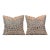 Geometric 20”x20” Feather/Down Pillows - A Pair For Sale