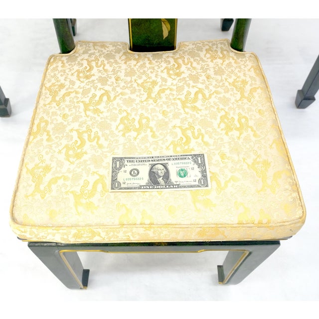 Emerald Green Lacquer Chinoiserie Desk Writing Table Console & Chair MINT For Sale - Image 6 of 18