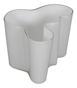 Large White Savoy Glass Vase by Alvar Aalto for Iittala, 1950s