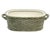 Vintage light green / grey basketweave cachepot or planter. Add florals to this piece to display. Ceramic decorative piece...