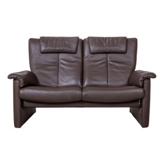 Two-Seater Leather Sofa from Erpo Milano For Sale