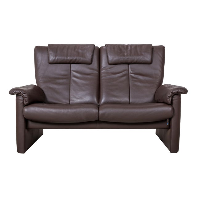 Two-Seater Leather Sofa from Erpo Milano For Sale