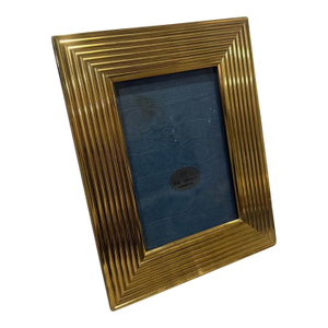 1960s Mid-Century Modern Brass and Smoked Glass Luxury Italian Picture Frame