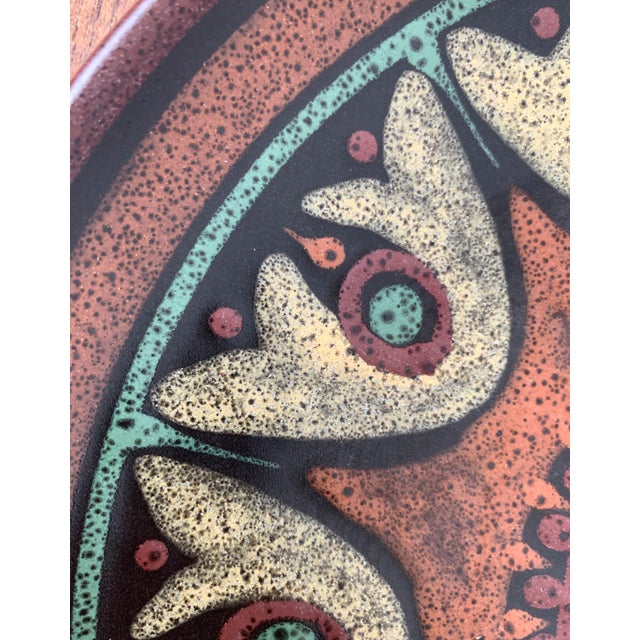 Ceramic Vintage German Ceramic Wall Plate from Keramik Manufaktur Kupfermühle, 1970s For Sale - Image 7 of 14