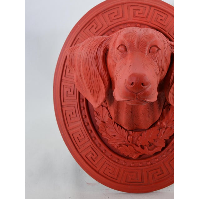 Vintage Wooden Hand-Carved Decorative Dog Head in the Middle of the 20th Century For Sale - Image 4 of 5