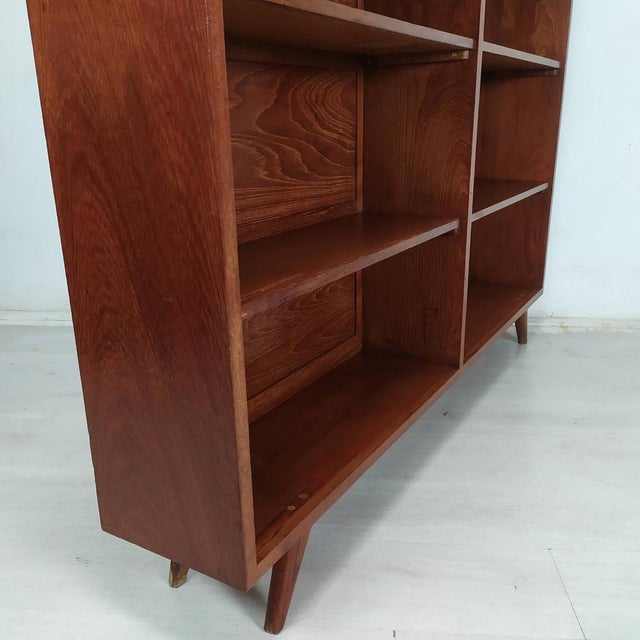 1950s Teak Bookshelf with Compass Leg, 1950s For Sale - Image 5 of 18