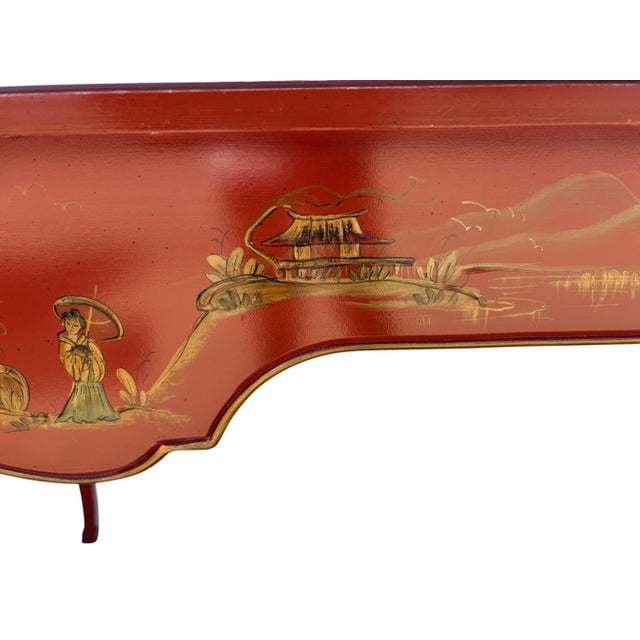 French Style Chinoiserie Writing Desk For Sale In Los Angeles - Image 6 of 7