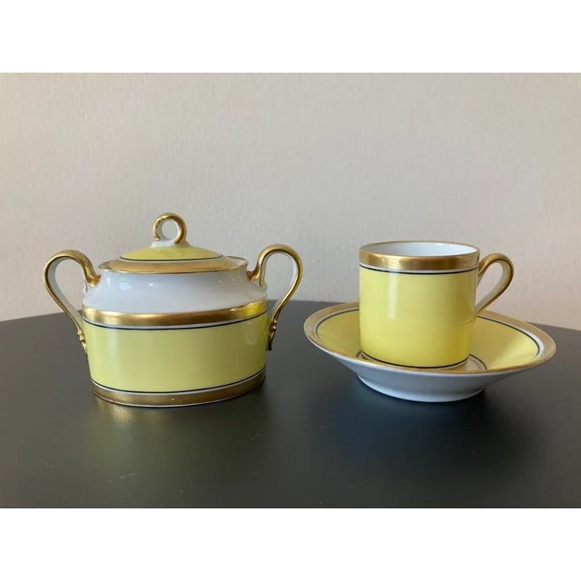 Ceramic Richard Ginori Italian Contessa Yellow and Gold Porcelain Sugar Bowl With Lid For Sale - Image 7 of 12