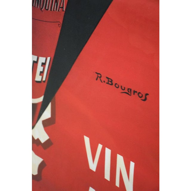 Large Mattei Cap Corse Advertising Poster by Rene Bougros, 1950s For Sale - Image 15 of 18