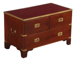 Bronze-Mounted Mahogany Campaign Chest, C. 1910