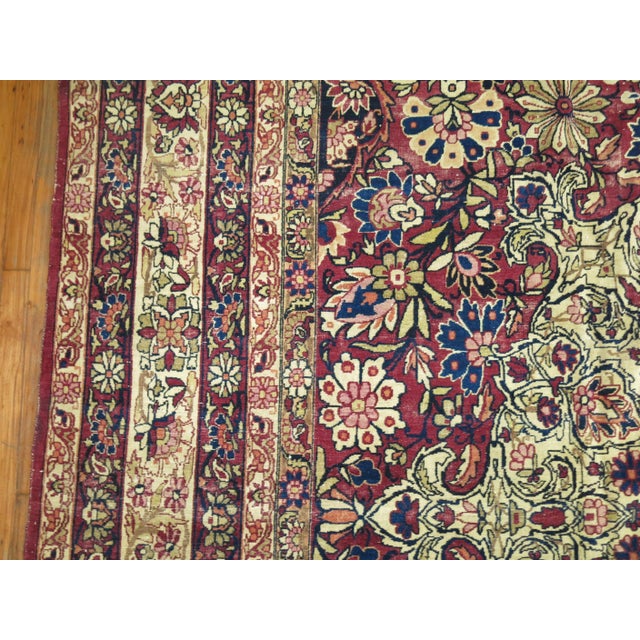 19th Century Antique Zabihi Collection Large Lavar Kirmanshah Rug For Sale In New York - Image 6 of 12