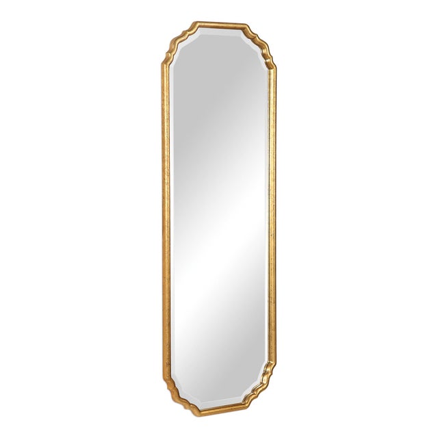 Modern Oval Long Wall Mirror For Sale - Image 3 of 6