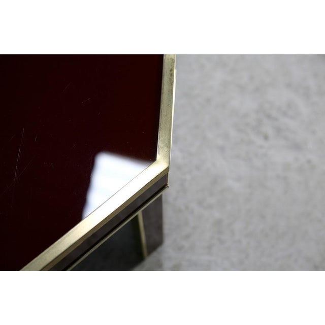 Coffee Table in Glass, Brass, Acrylic Glass and Wood by Eric Maville, France, 1970s For Sale - Image 6 of 18