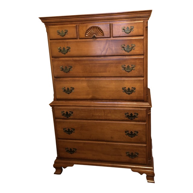 1960s Kling Furniture Solid Maple Highboy Chairish