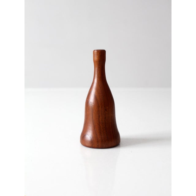 Mid 20th Century Vintage Mid-Century Turned Wood Hand Bell For Sale - Image 5 of 8