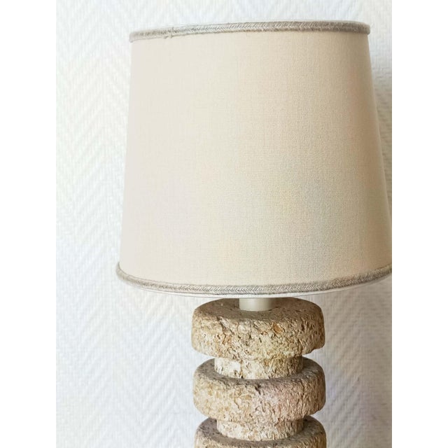 Brutalist Stone Lamp in the style of Tormos, 1970 For Sale - Image 6 of 13