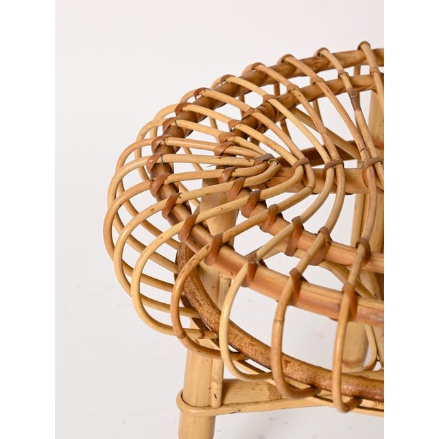 Italian Side Table in Rattan and Bamboo from Franco Albini, 1960s For Sale - Image 6 of 11
