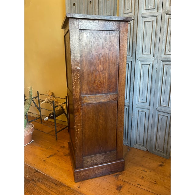 Brown Antique French Roller Shutter Cabinet, 1890s For Sale - Image 8 of 14