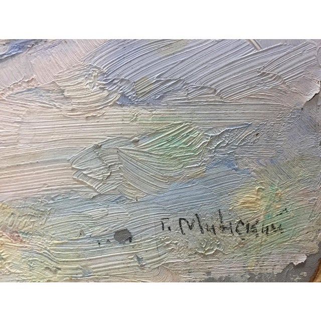 ** ABOUT THIS PAINTING *** * TITLE: "On Shuliavka" * ARTISTS: Minsky Grigory Semenovich * SIZE: 34x48 cm/'13.38x18.89...