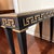 Neoclassical Black Ebonized Console Table Gold Gilt Greek Key Motif For Sale In Atlanta - Image 6 of 7