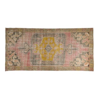 Mid 20th Century Handknotted Floor Oushak Rug For Sale