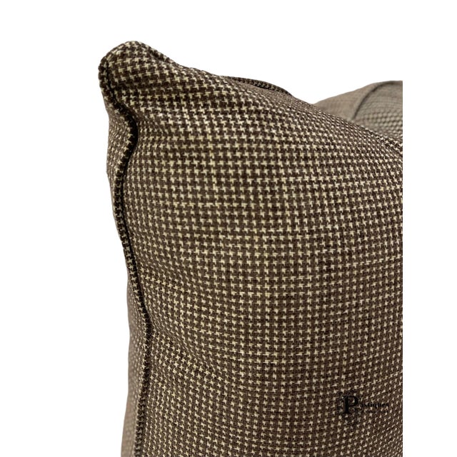 Bernhardt Contemporary Bernhardt Transitional Style Houndstooth Print Duck Down Throw Pillows - Pair For Sale - Image 4 of 8