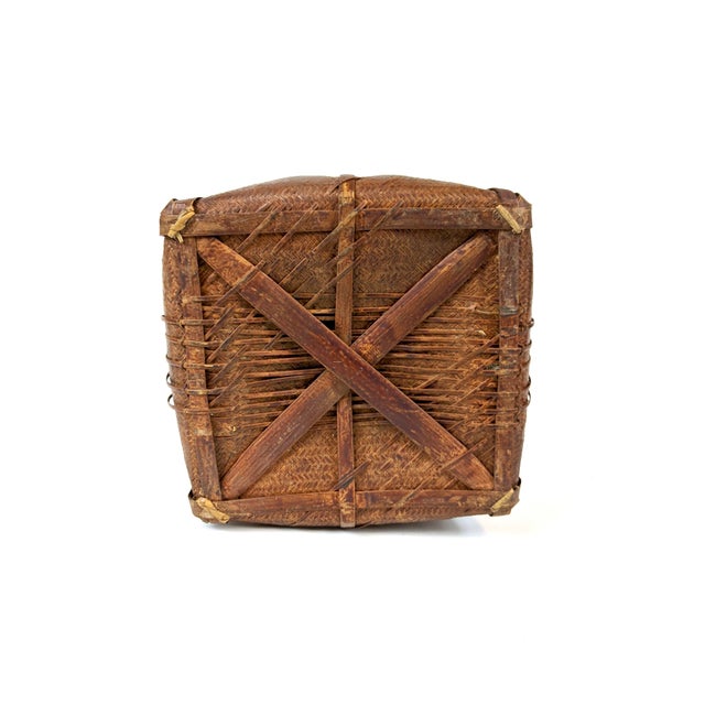 Early 20th Century Antique Chinese Woven Basket For Sale - Image 5 of 7