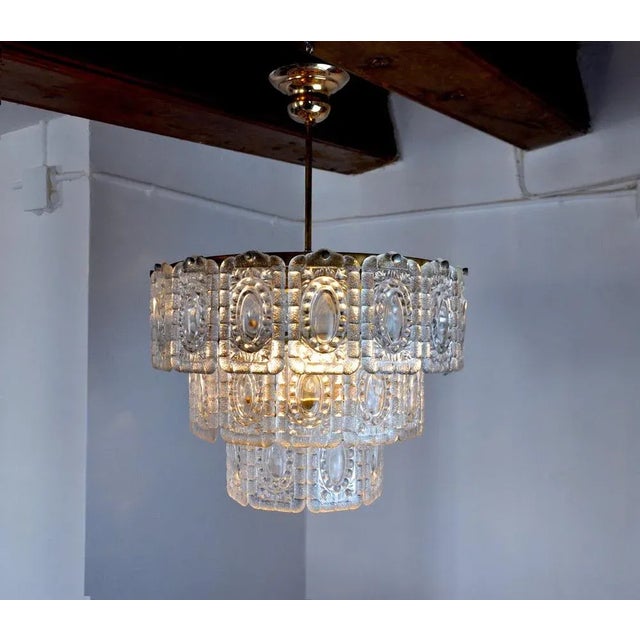 3-Tier Chandelier from Kinkeldey, Germany, 1970s For Sale - Image 6 of 7