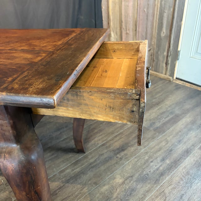 French Provincial 19th Century French Provincial Dining Table With Two Drawers For Sale - Image 3 of 16