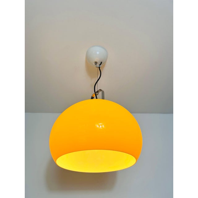 Yellow Yellow Pendant Lamp by iGuzzini, Italy, 1970s For Sale - Image 8 of 9