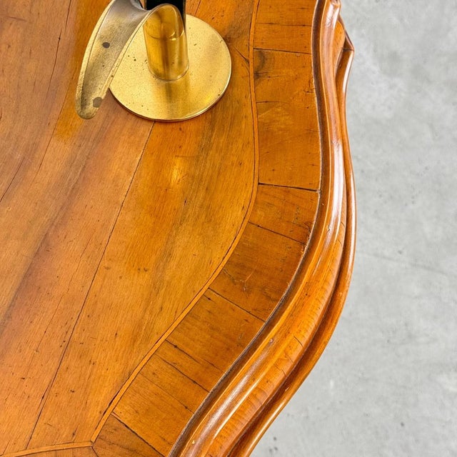 Wood Small Venetian Style Louis XV Walnut Sideboard with Drawer, Venice, 1950s For Sale - Image 7 of 15