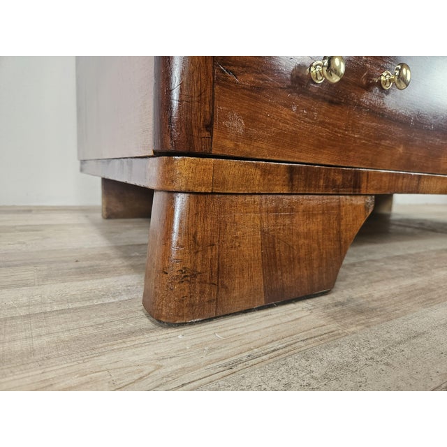 Art Deco Chest of Drawers in Walnut and Brass, 1940 For Sale - Image 18 of 18